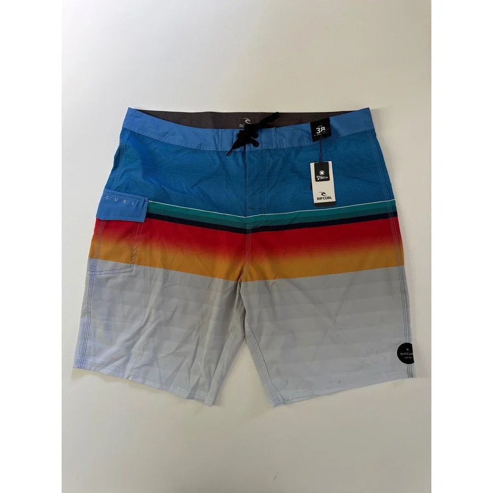 Rip Curl Daybreakers Boardshorts Blue Sunset Striped Mens 38 06UMBO 21 Outseam